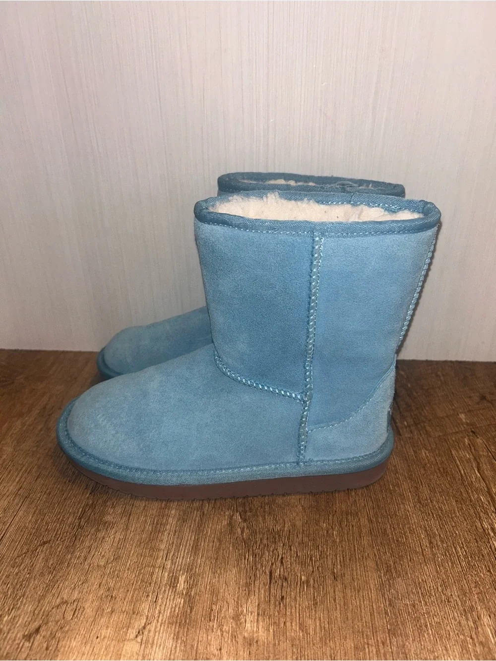 Kids suede mid-calf boots